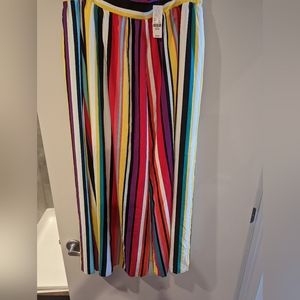 NWT NY and Company multi color stripped maxi skirt XL